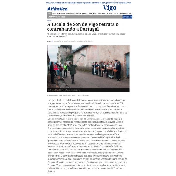 Imagen 'La Escuela de Imagen y Sonido de Vigo retrata el contrabando a Portugal'.